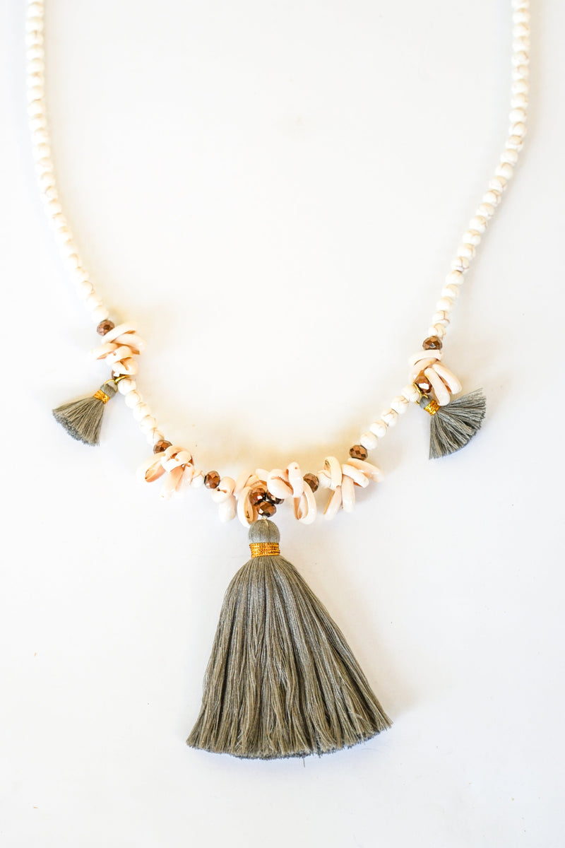 Tri Crystal Cowrie Necklace | Shop Coco Rose Boutique Beach & Resort Wear