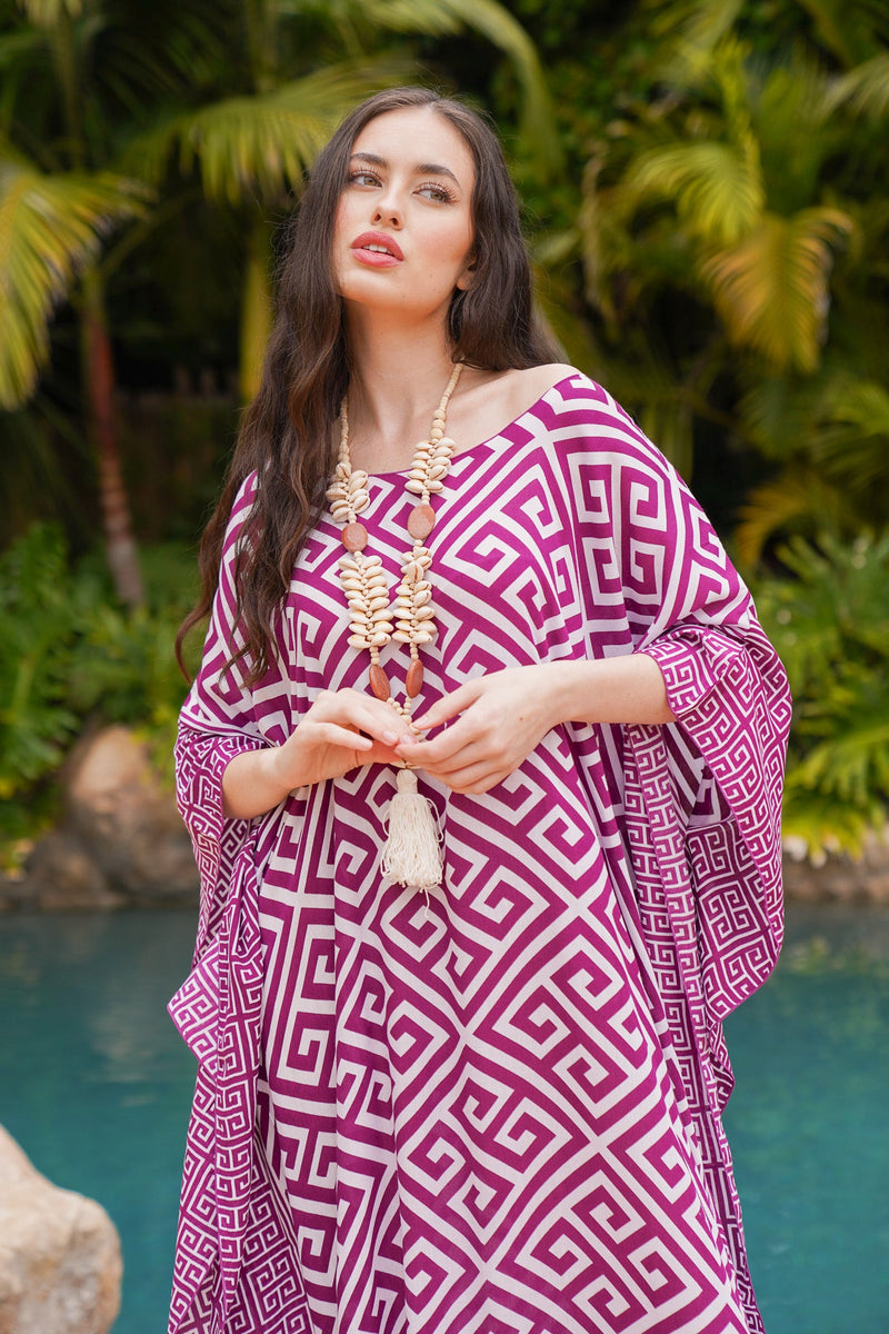 Tribal Tides Long Caftan | Shop Coco Rose Boutique Beach & Resort Wear