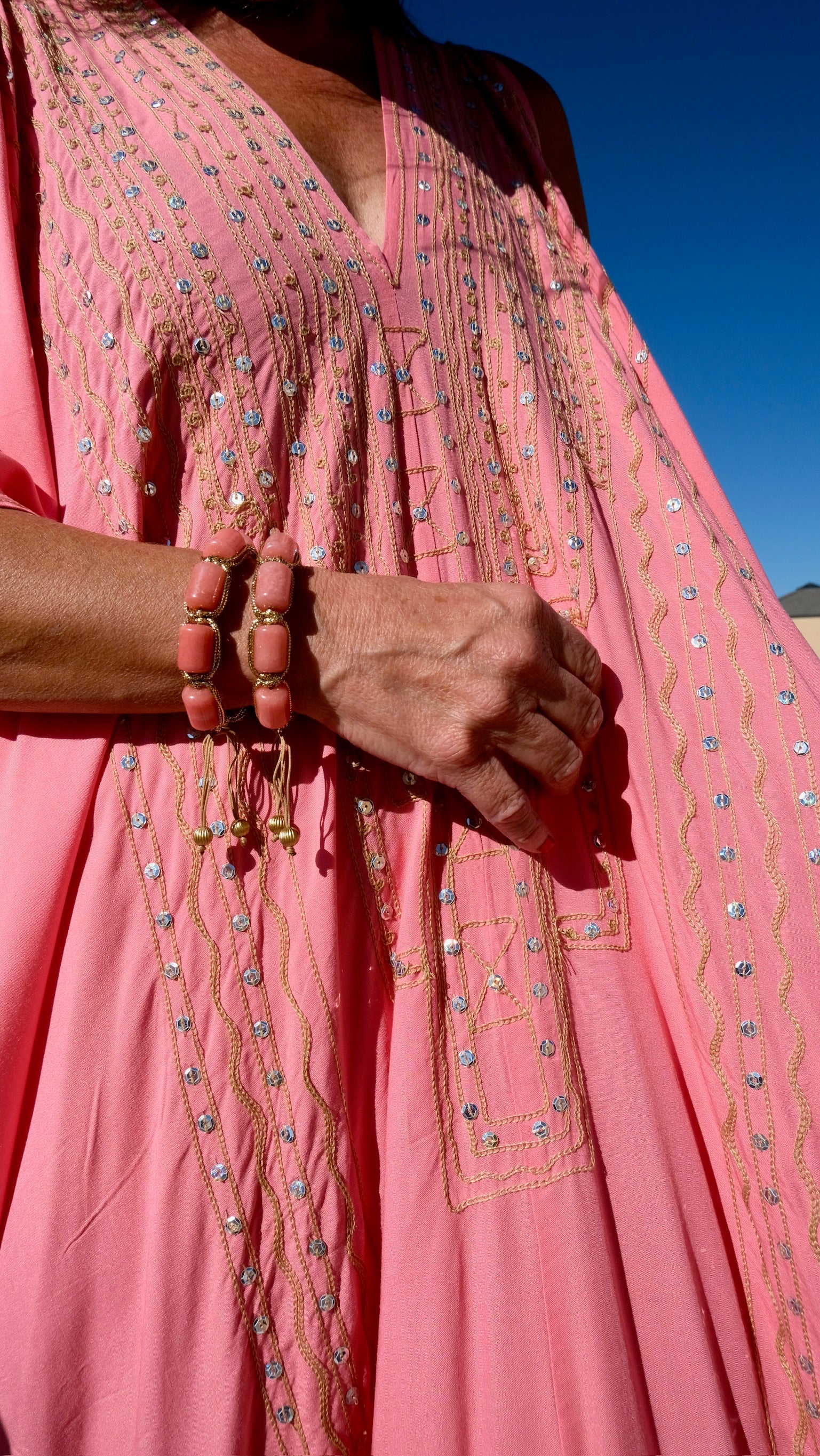 Empress Caftan | Boho Open Shoulder Caftans – Luxe Resort Wear