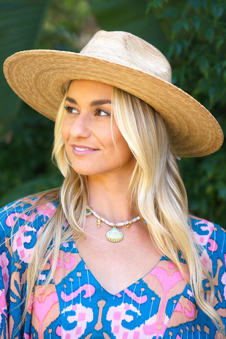 Heishi Bead Scallop Charm Necklace | Shop Bali Queen