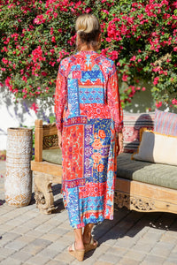 Bombay Boho Shirt Dress S/M / Bermuda Bombshell / Viscose Silk Bombay Boho Shirt Dress S/M / Bermuda Bombshell / Viscose Silk