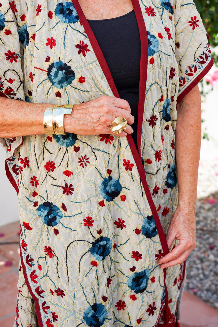 Boho Blossom Long Kimono | Shop Coco Rose Boutique Beach & Resort Wear