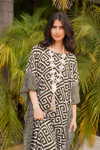 Tribal Tides Long Caftan | Shop Coco Rose Boutique Beach & Resort Wear