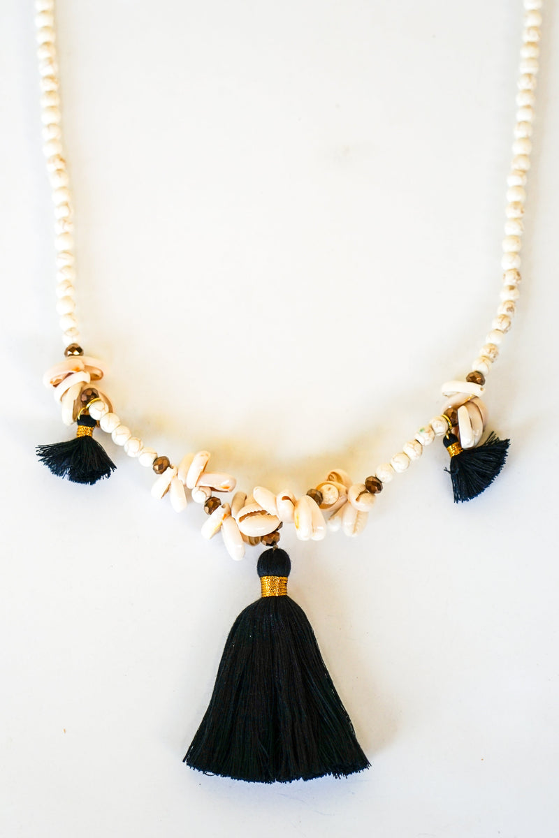 Tri Crystal Cowrie Necklace | Shop Coco Rose Boutique Beach & Resort Wear