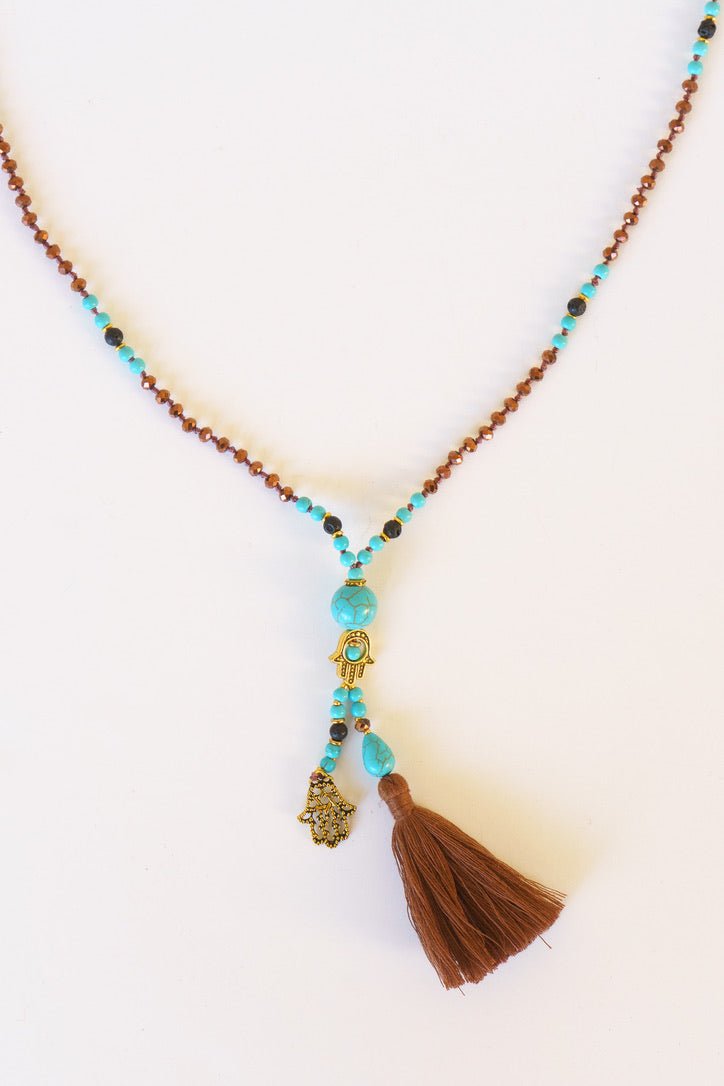 Lava Stone Hamsa Necklace | Shop Coco Rose Boutique Beach & Resort Wear