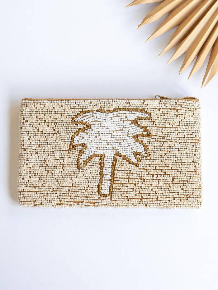 Palm Tree Beaded Clutch | Shop Coco Rose Boutique Beach & Resort Wear