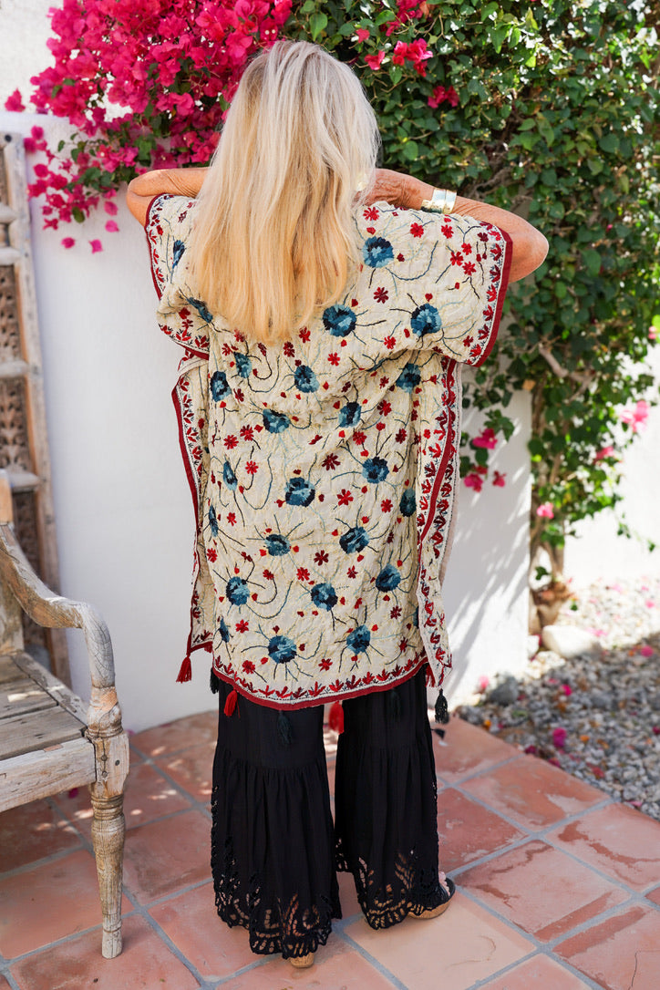 Boho Blossom Long Kimono | Shop Coco Rose Boutique Beach & Resort Wear
