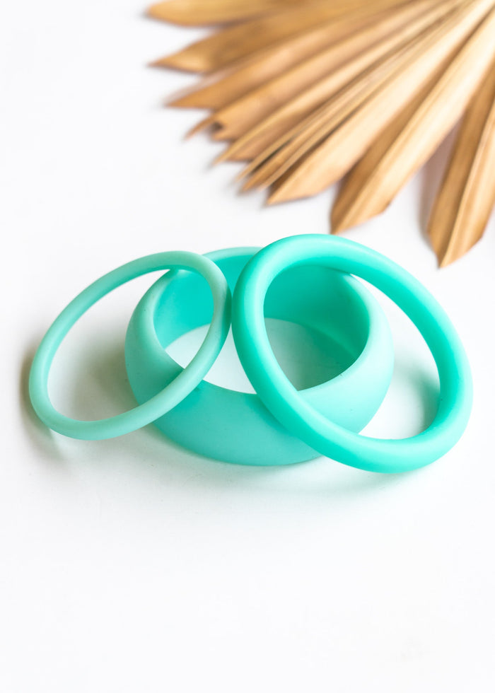 Aqua Resin Bangles | Shop Coco Rose Boutique Beach & Resort Wear