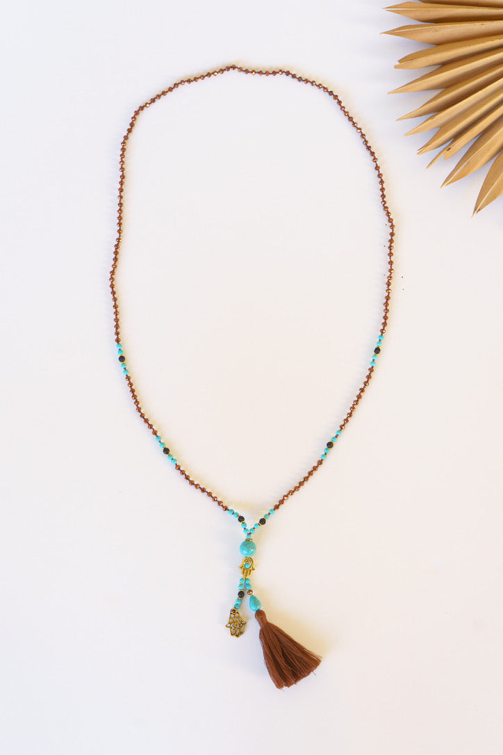 Lava Stone Hamsa Necklace | Shop Coco Rose Boutique Beach & Resort Wear