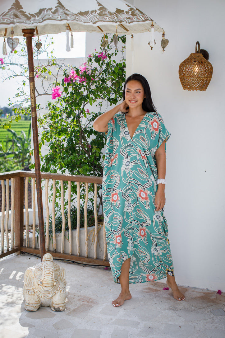 Tiger Lily Long Caftan | Shop Coco Rose Boutique Beach & Resort Wear