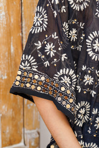 Boho Blossom Long Kimono