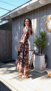 Logan Long Sleeve Belle Maxi | Vacation Ready Maxi Dresses Boho Chic Styles | Coco Rose M/L / Rayon Logan Long Sleeve Belle Maxi | Vacation Ready Maxi Dresses Boho Chic Styles | Coco Rose M/L / Rayon