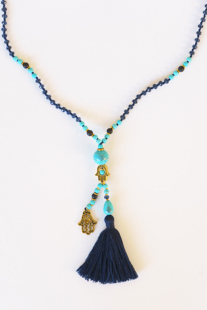 Lava Stone Hamsa Necklace | Shop Coco Rose Boutique Beach & Resort Wear