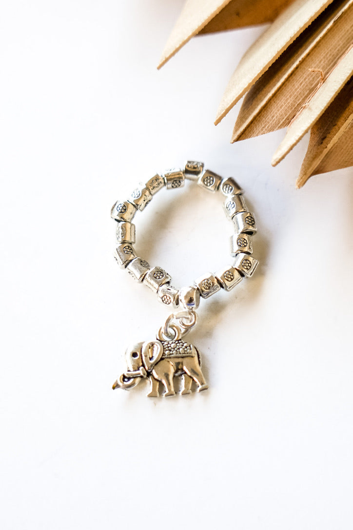 Elephant Alloy Stretch Ring | Shop Bali Queen