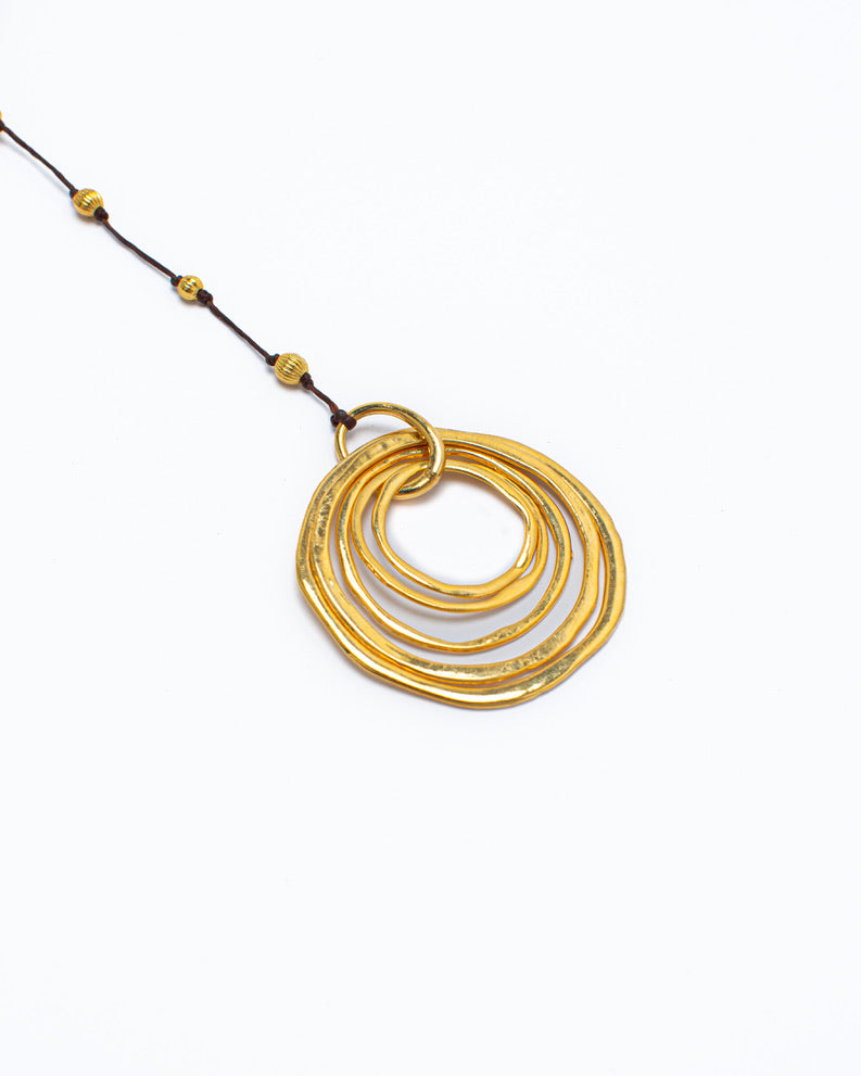 Lady Of The Rings Gold Alloy Necklace | Shop Bali Queen