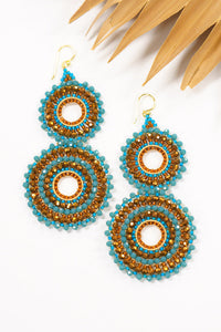 Thai Crystal Double Circle Earrings | Shop Bali Queen