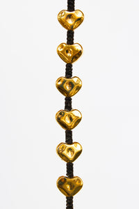 Hammered Heart Gold Alloy SS Bracelet #8 | Shop Bali Queen