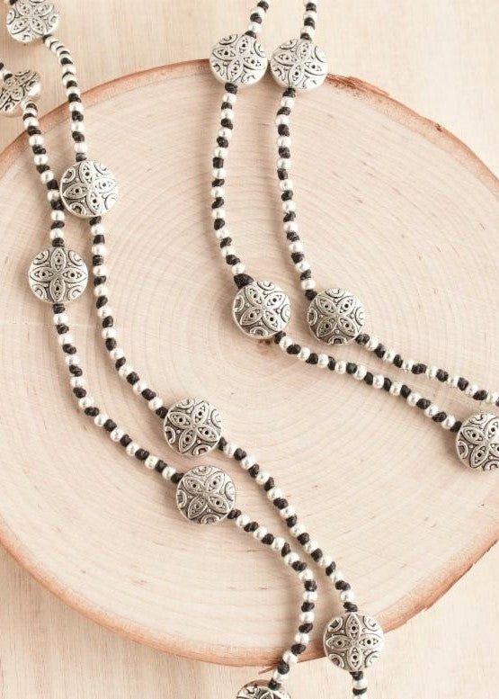 Arabesque Disc Layering Alloy Necklace | Shop Bali Queen