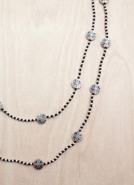 Arabesque Disc Layering Alloy Necklace | Shop Bali Queen