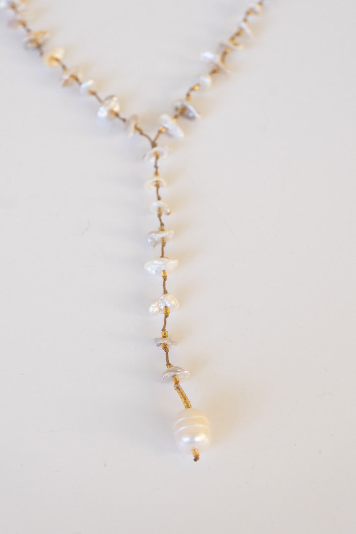 Coastal Pearl Drop Necklace | Shop Coco Rose Boutique Beach & Resort Wear