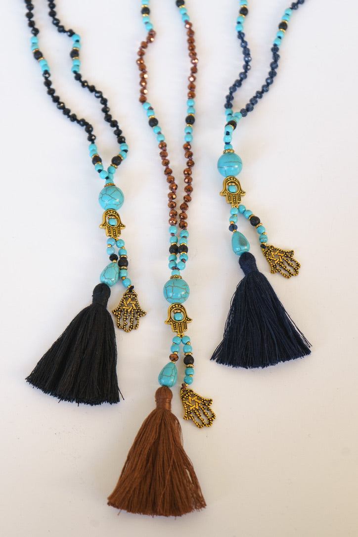 Lava Stone Hamsa Necklace | Shop Coco Rose Boutique Beach & Resort Wear