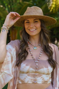 Heishi Bead Scallop Charm Necklace | Shop Bali Queen