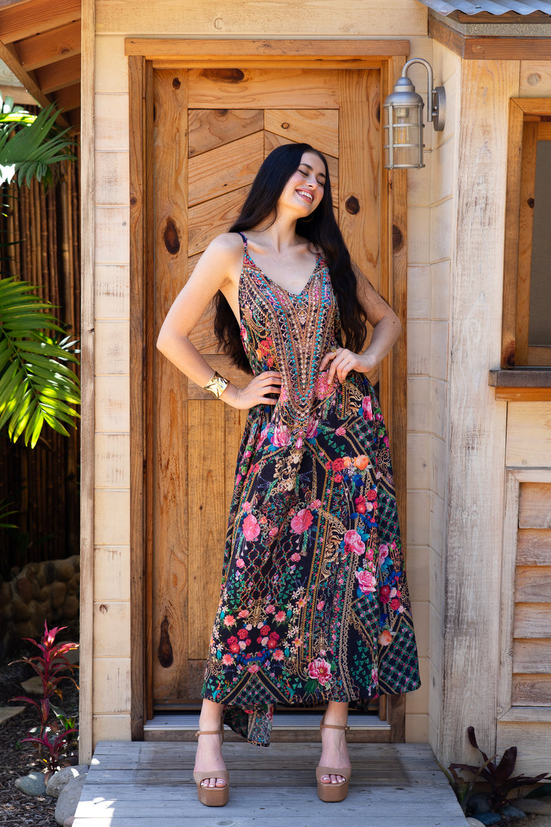 Bombay Tank Maxi | Vacation Ready Maxi Dresses Boho Chic Styles | Coco Rose One Size / Royal Bazaar / Viscose Silk Bombay Tank Maxi | Vacation Ready Maxi Dresses Boho Chic Styles | Coco Rose One Size / Royal Bazaar / Viscose Silk