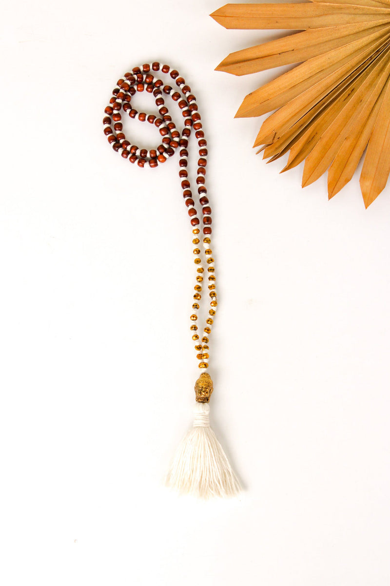 Cotton Buddha Tassel Necklace | Shop Bali Queen