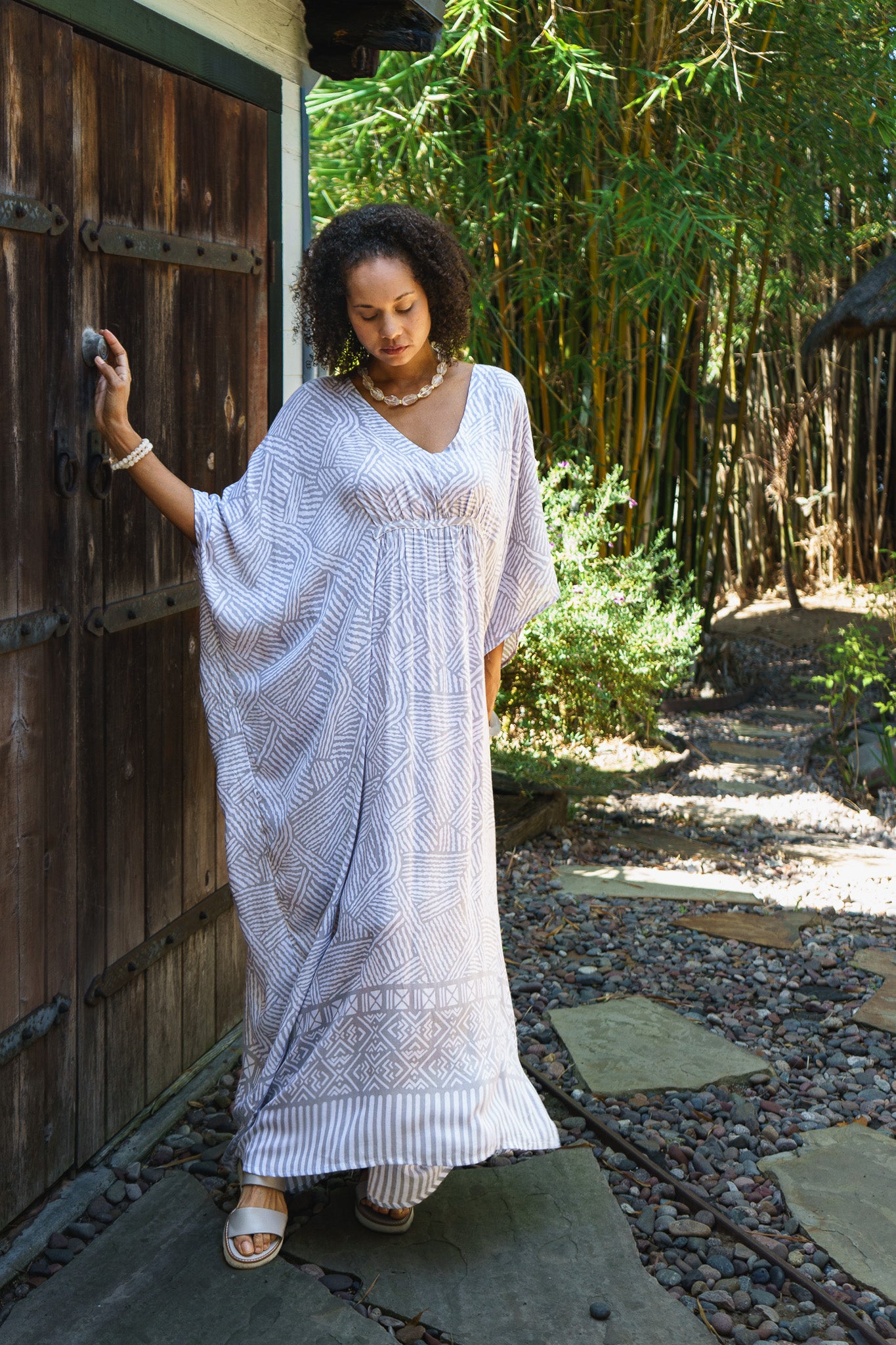 Mojave Cinched Long Caftan – Coco Rose