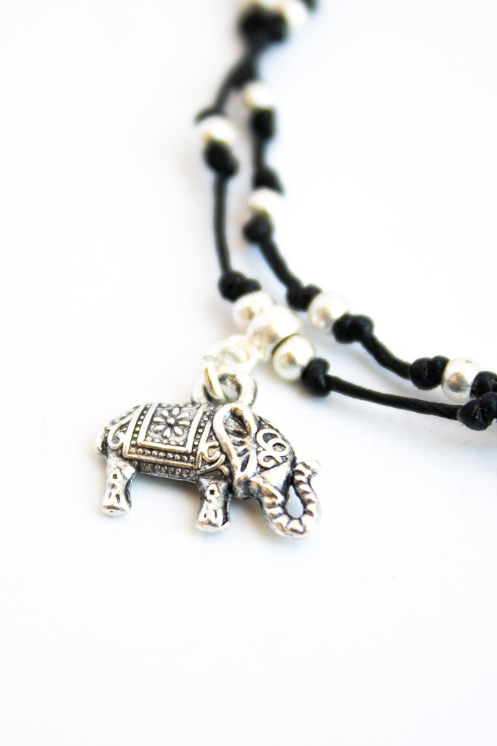 Double Strand Elephant Alloy Anklet | Shop Bali Queen