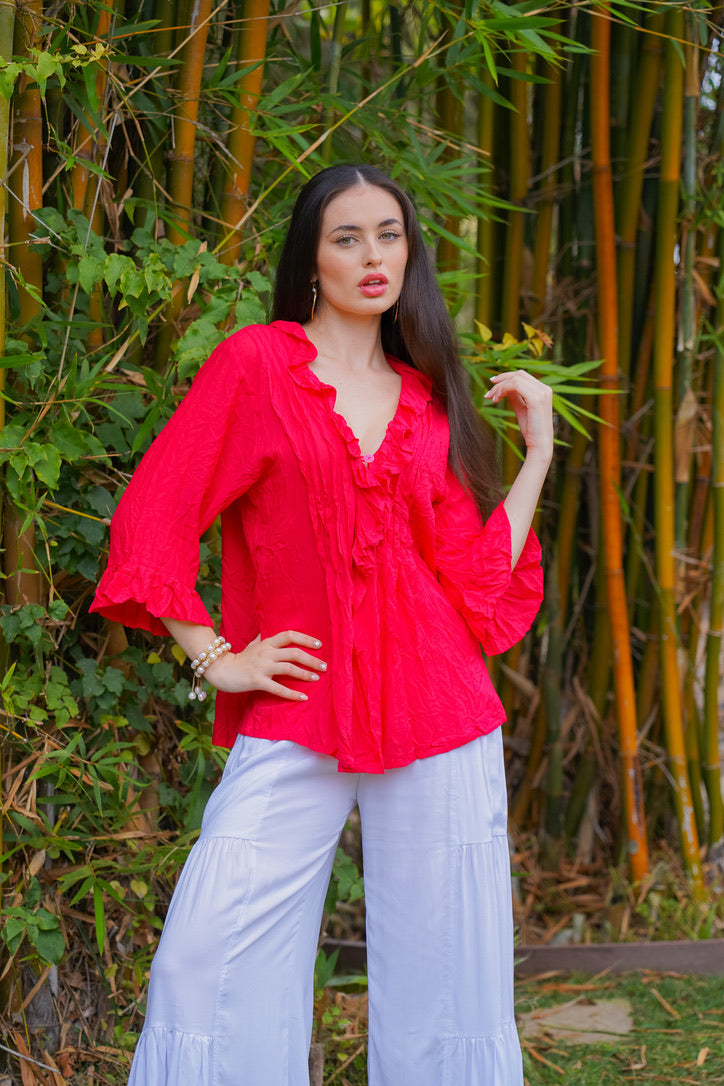 Summer Poet Blouse | Shop Coco Rose Boutique Beach & Resort Wear