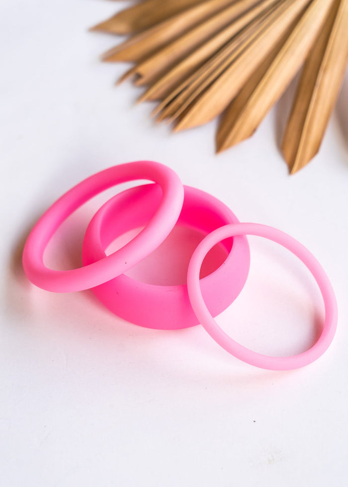 Hot Pink Resin Bangles | Shop Coco Rose Boutique Beach & Resort Wear