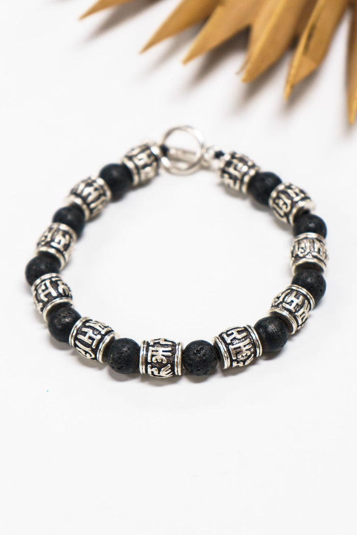 Unisex Obsidian Alloy Bracelet | Shop Bali Queen