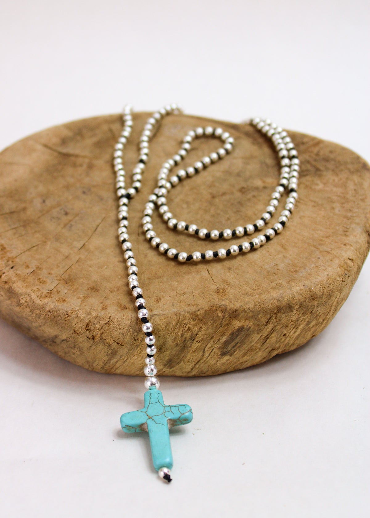 Turquoise Cross Alloy Necklace | Shop Coco Rose Boutique Beach & Resort Wear