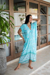 Beach Bloom Long Caftan | Shop Bali Queen