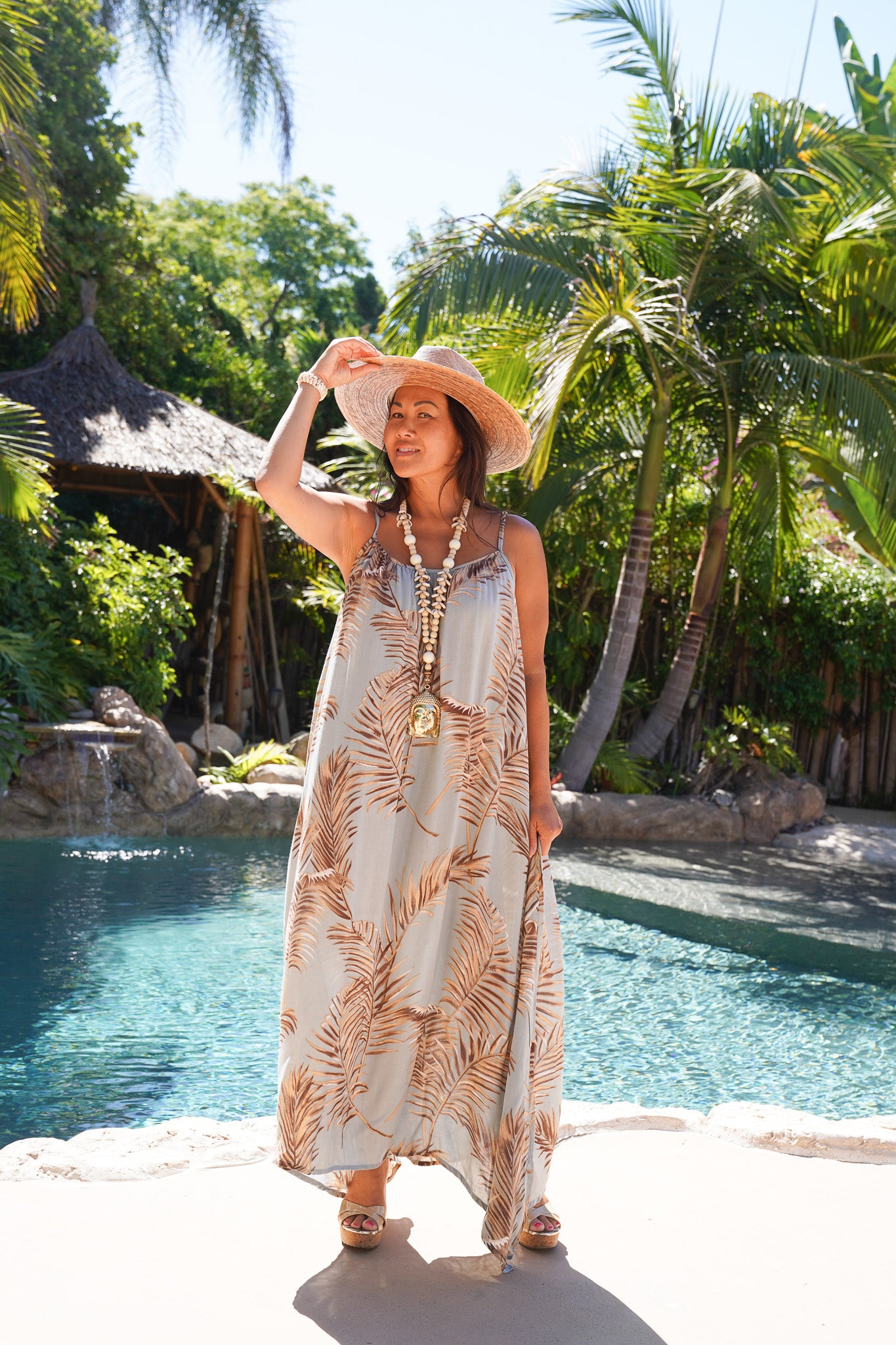 Coco Beach Maxi | Vacation Ready Maxi Dresses – Boho Chic Styles | Coco Rose One Size / Salty Sage / Rayon Sarong