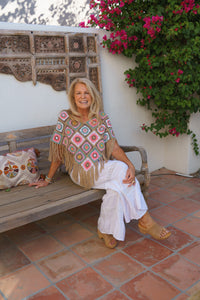 Flower Power Crochet Poncho