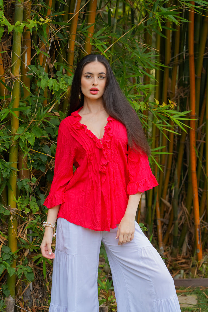 Summer Poet Blouse | Shop Coco Rose Boutique Beach & Resort Wear