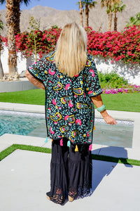 Boho Blossom Midi Kimono | Shop Coco Rose Boutique Beach & Resort Wear