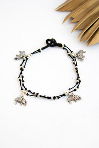 Double Strand Elephant Alloy Anklet | Shop Bali Queen