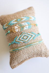 Boho Burlap Seed Beed Bracelet 4-Pack | Shop Bali Queen