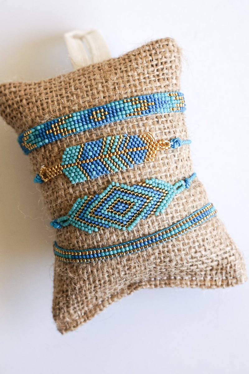 Boho Burlap Seed Beed Bracelet 4-Pack | Shop Bali Queen