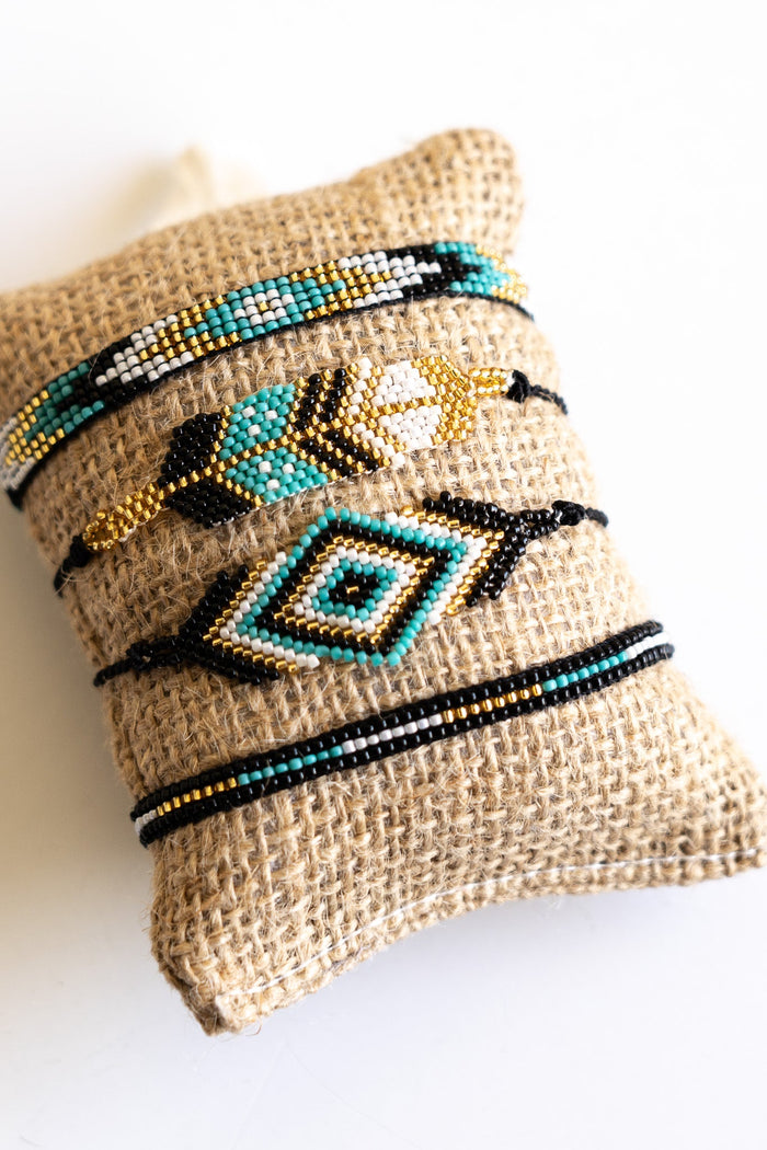 Boho Burlap Seed Beed Bracelet 4-Pack | Shop Bali Queen