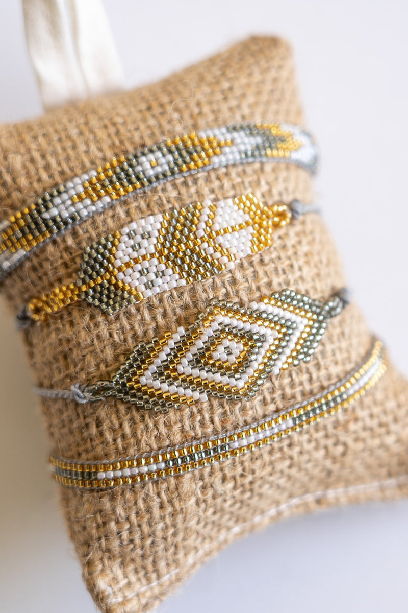 Boho Burlap Seed Beed Bracelet 4-Pack | Shop Bali Queen