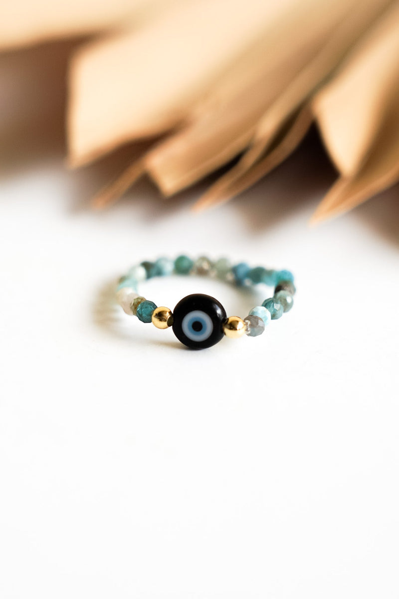 Evil Eye Stone Stretch Ring | Shop Bali Queen