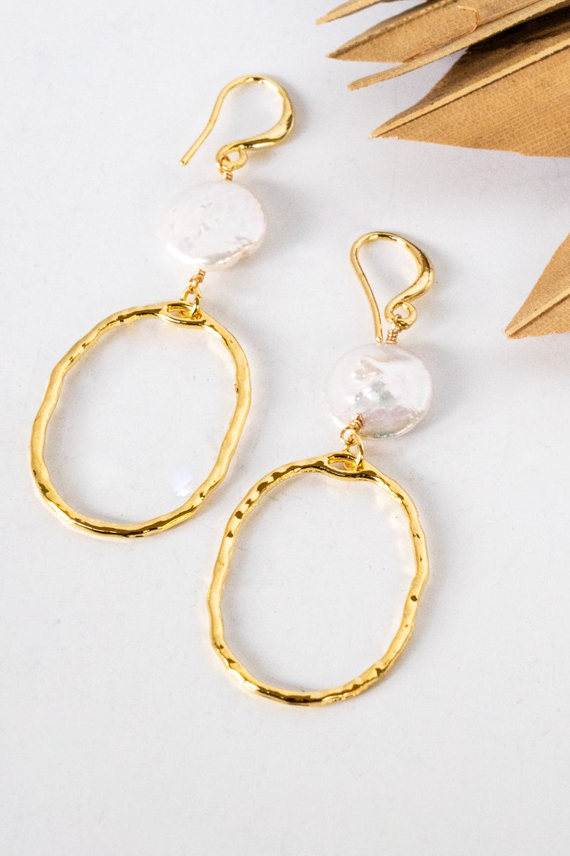 La Perla Etched Oval Earrings | Shop Bali Queen