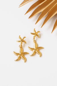 Golden Starfish Drop Earring | Shop Coco Rose Boutique Beach & Resort Wear