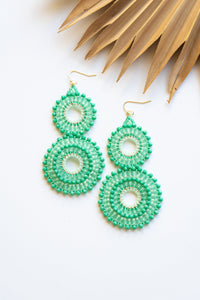 Thai Crystal Double Circle Earrings | Shop Bali Queen