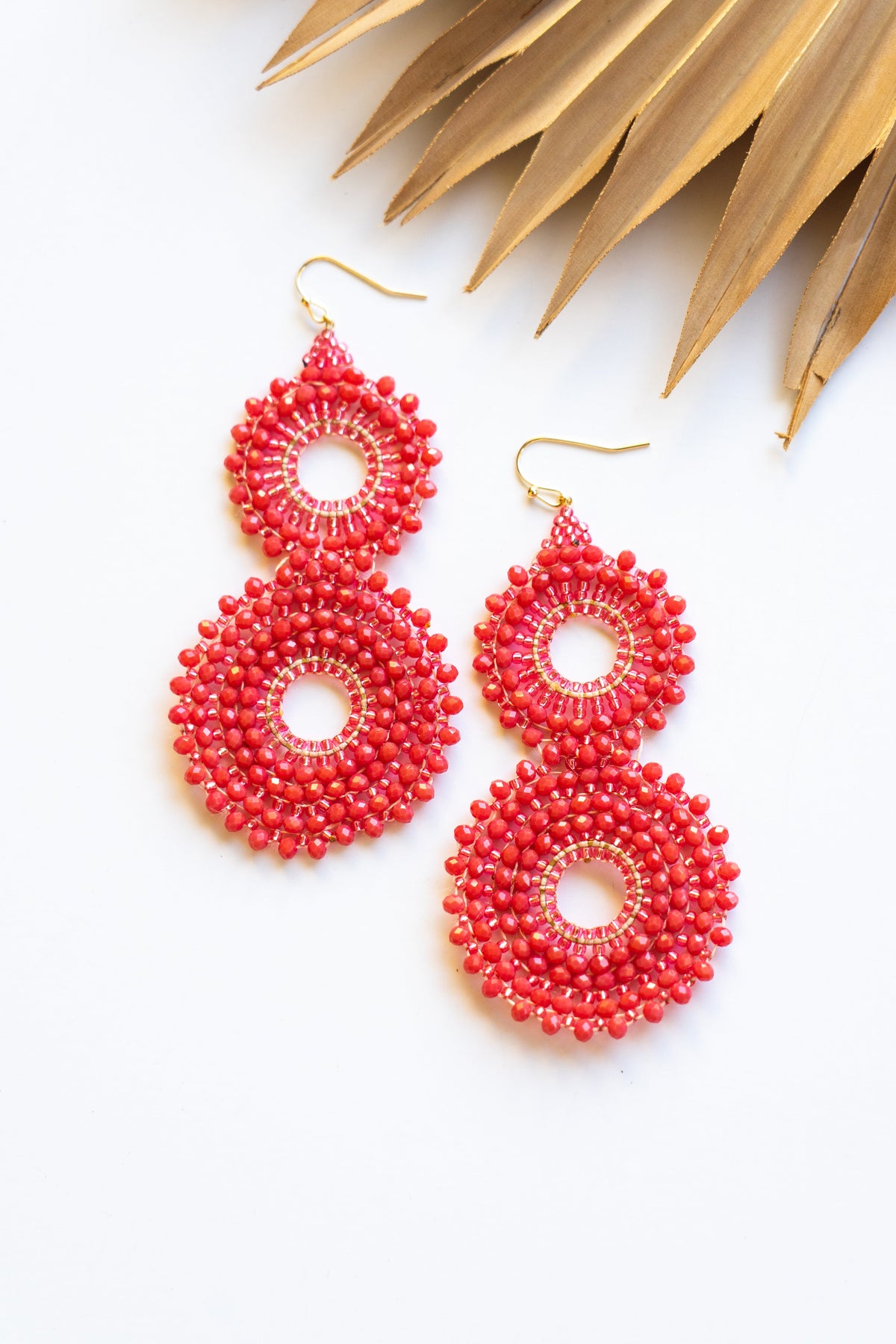 Thai Crystal Double Circle Earrings | Shop Bali Queen