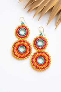 Thai Crystal Double Circle Earrings | Shop Bali Queen